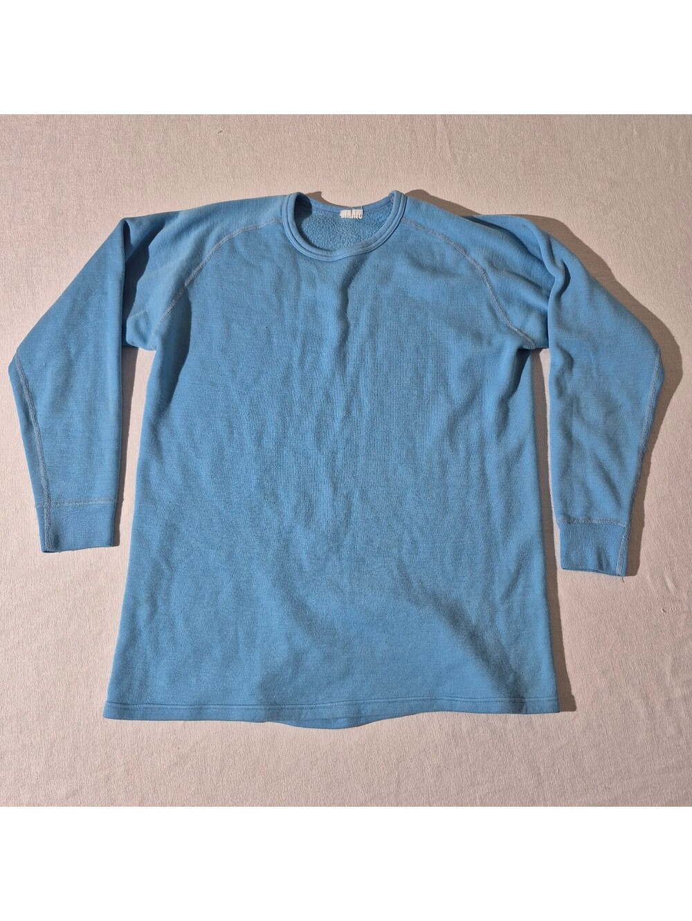 Vintage 80s 90s Womens Blank M Medium? Raglan Sweatshirt Sky Blue